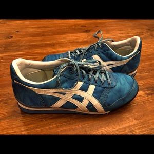 Onitsuka Tiger, Originally $90! Beautiful mottled blue design. So snazzy! Sz 7.5